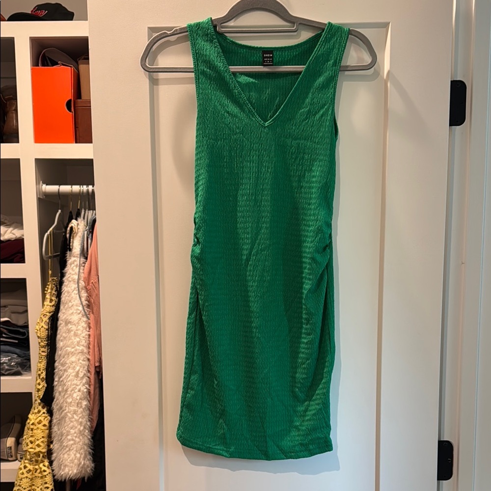 SHEIN Emerald Textured Dress